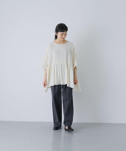 棉質褶皺抽褶設計襯衫