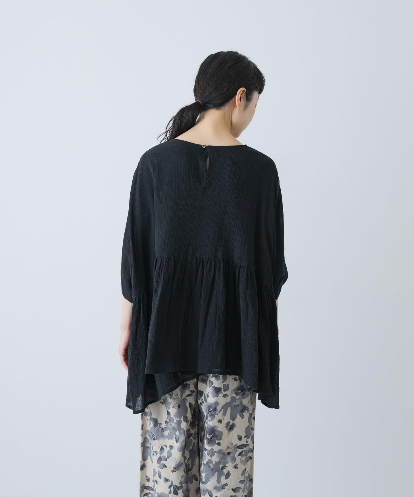 棉質褶皺抽褶設計襯衫