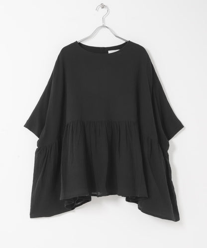 棉質褶皺抽褶設計襯衫