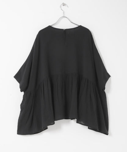 棉質褶皺抽褶設計襯衫