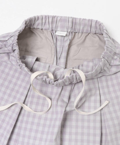 格紋闊腿中褶褲子