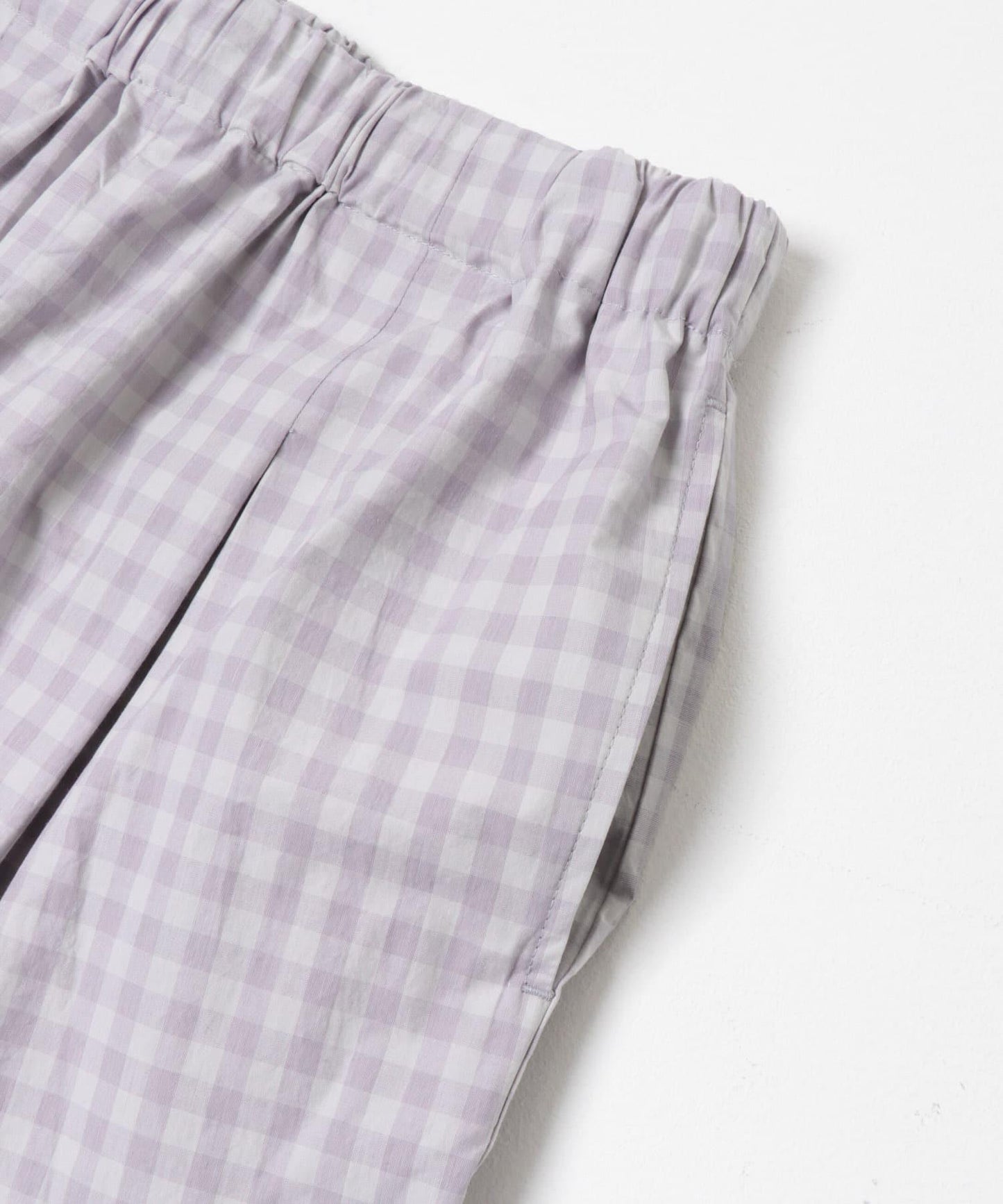 格紋闊腿中褶褲子