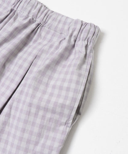 格紋闊腿中褶褲子