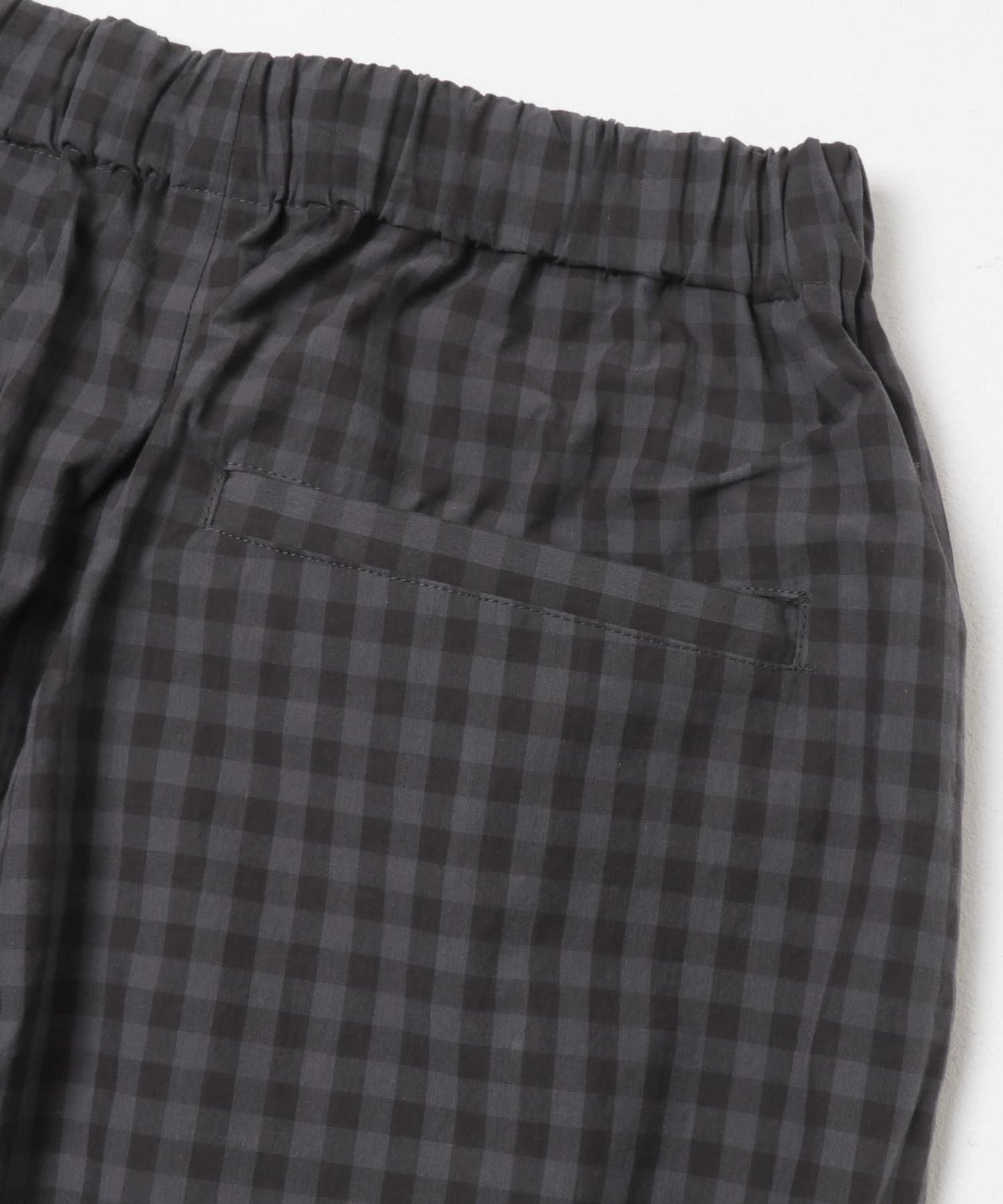 格紋闊腿中褶褲子