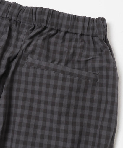 格紋闊腿中褶褲子