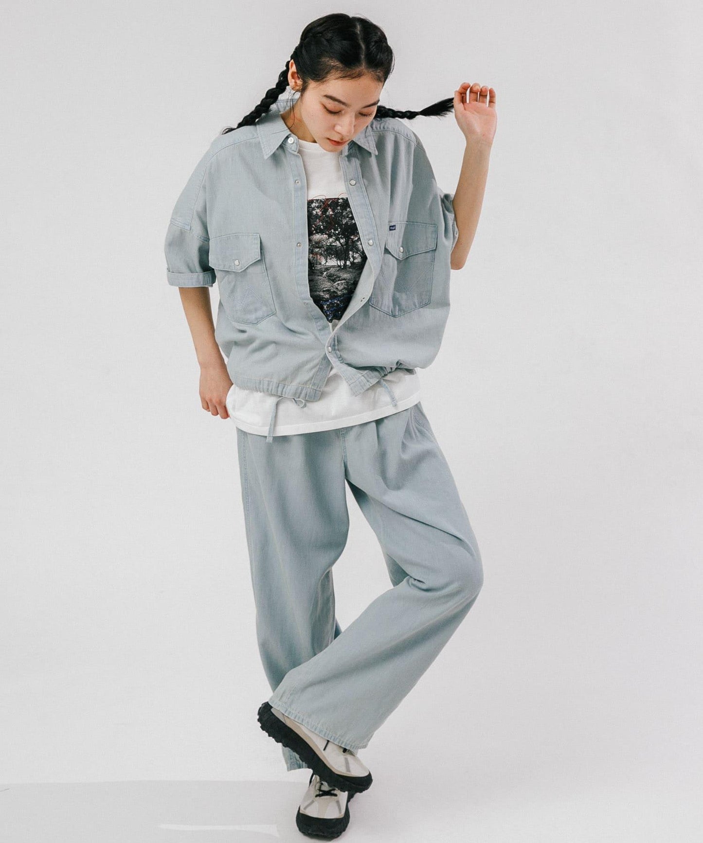 照片印花短袖T恤