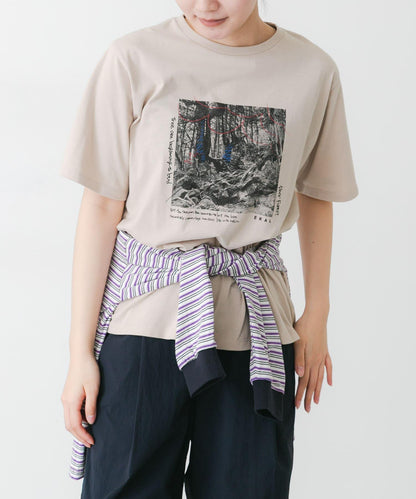 照片印花短袖T恤