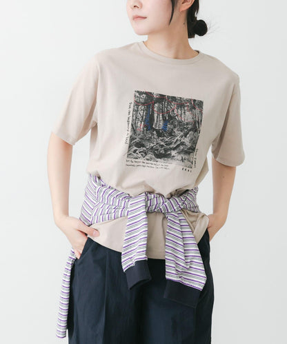 照片印花短袖T恤