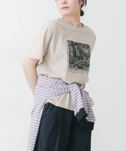 照片印花短袖T恤