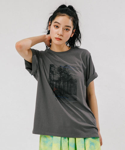 照片印花短袖T恤