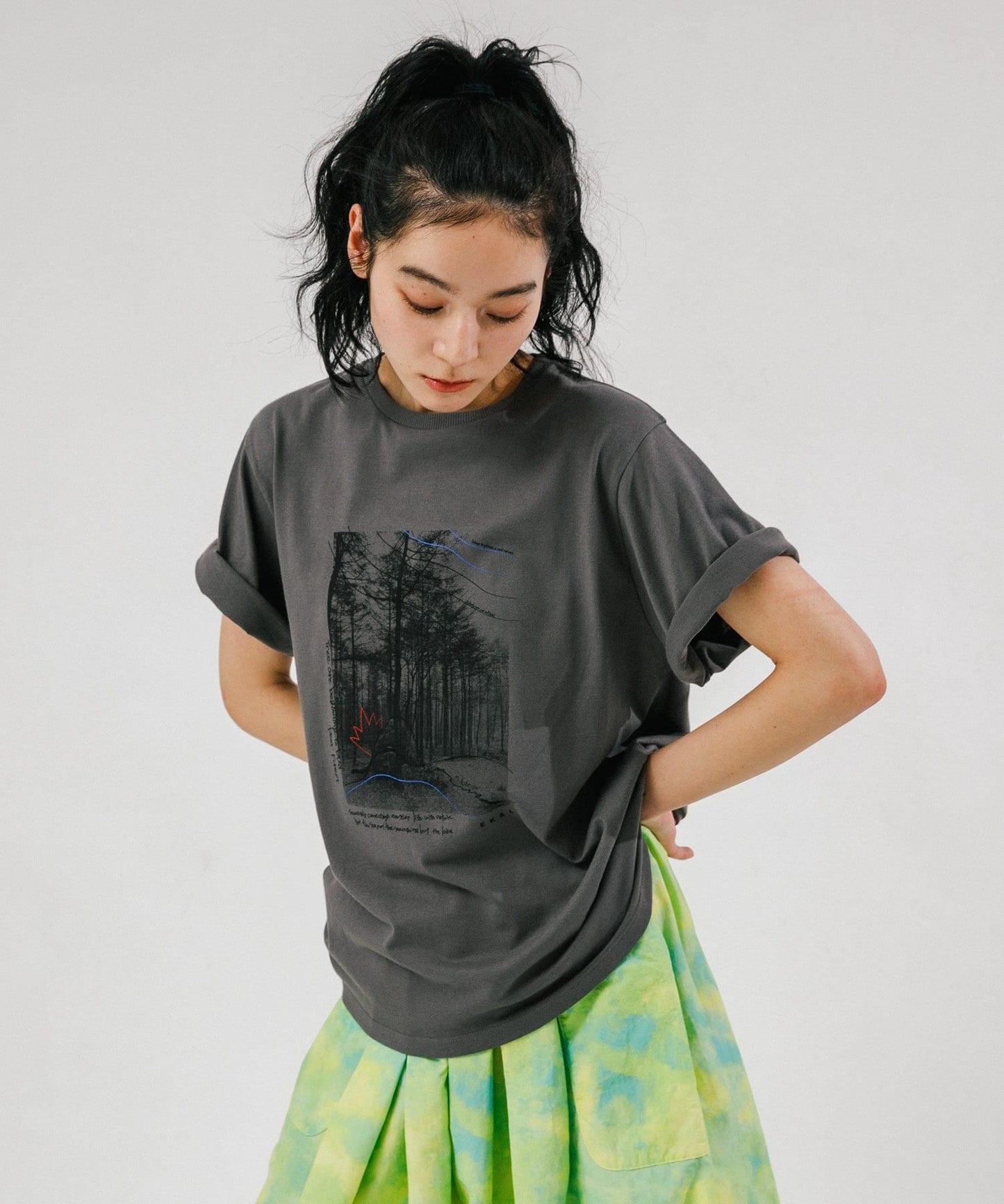 照片印花短袖T恤