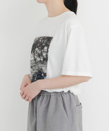 照片印花短袖T恤