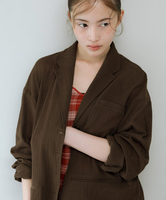 輕薄透視感 經典剪裁 式樣 西裝外套