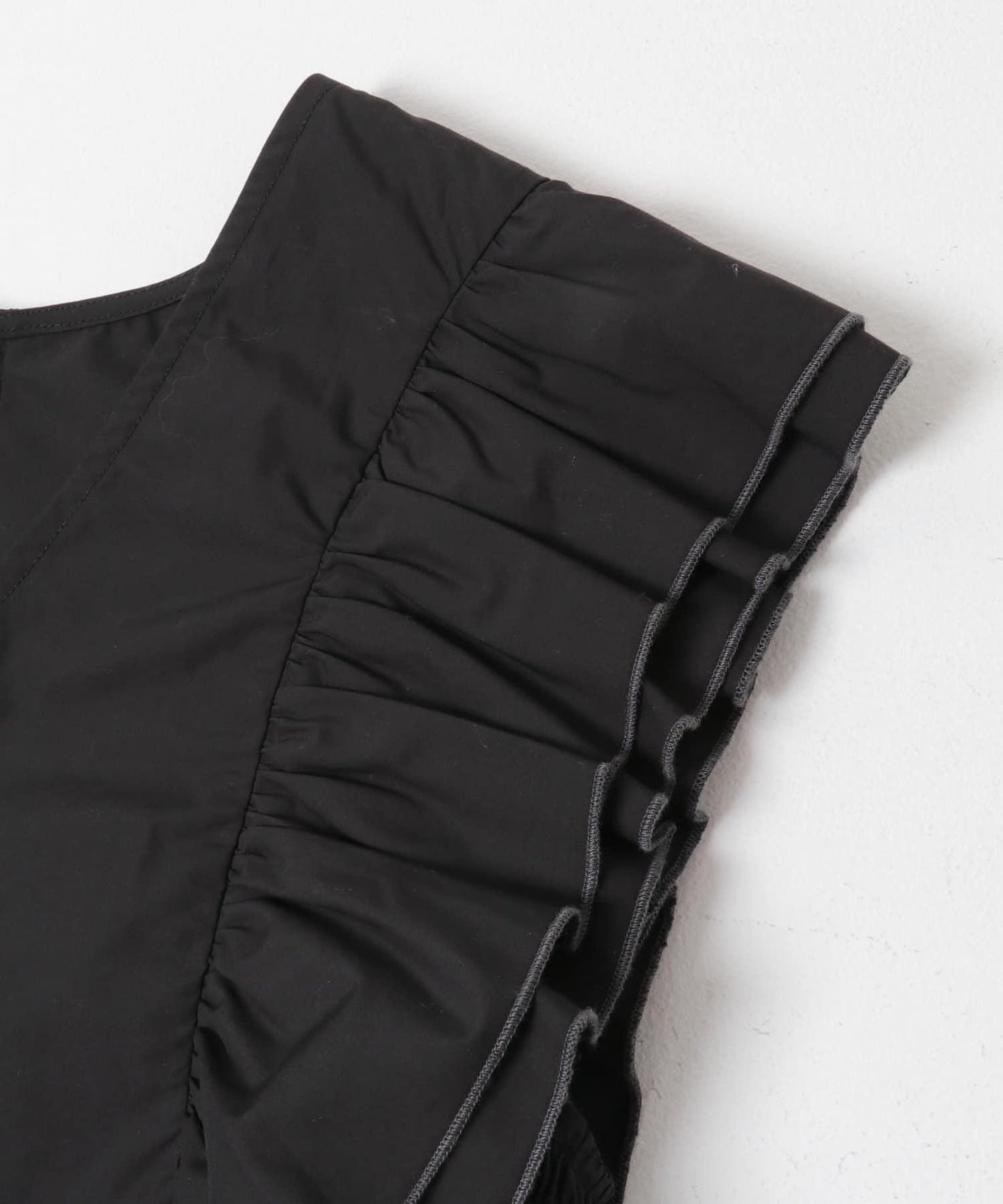 2WAY撞色荷葉邊襯衫