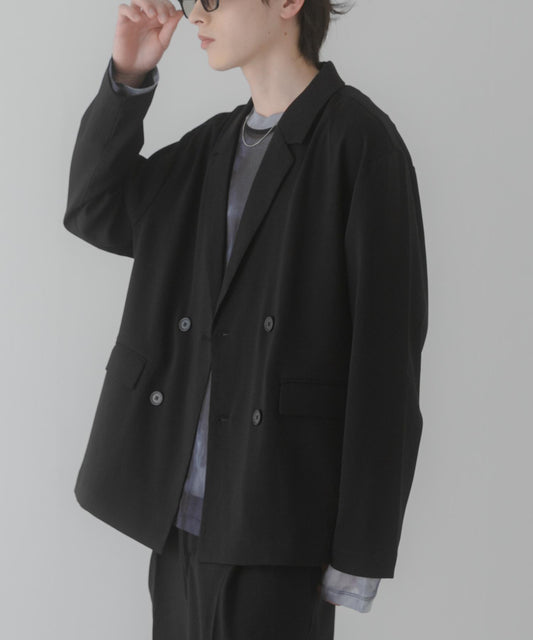 易打理速幹 亞麻質感 雙排扣西裝外套