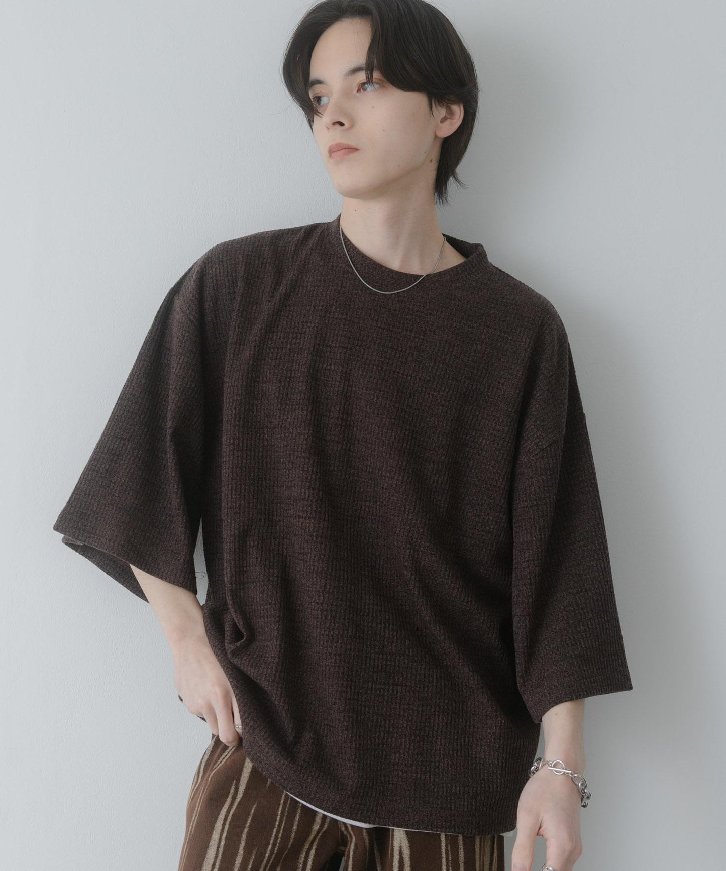 軟質寬鬆華夫格T恤