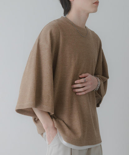 軟質寬鬆華夫格T恤