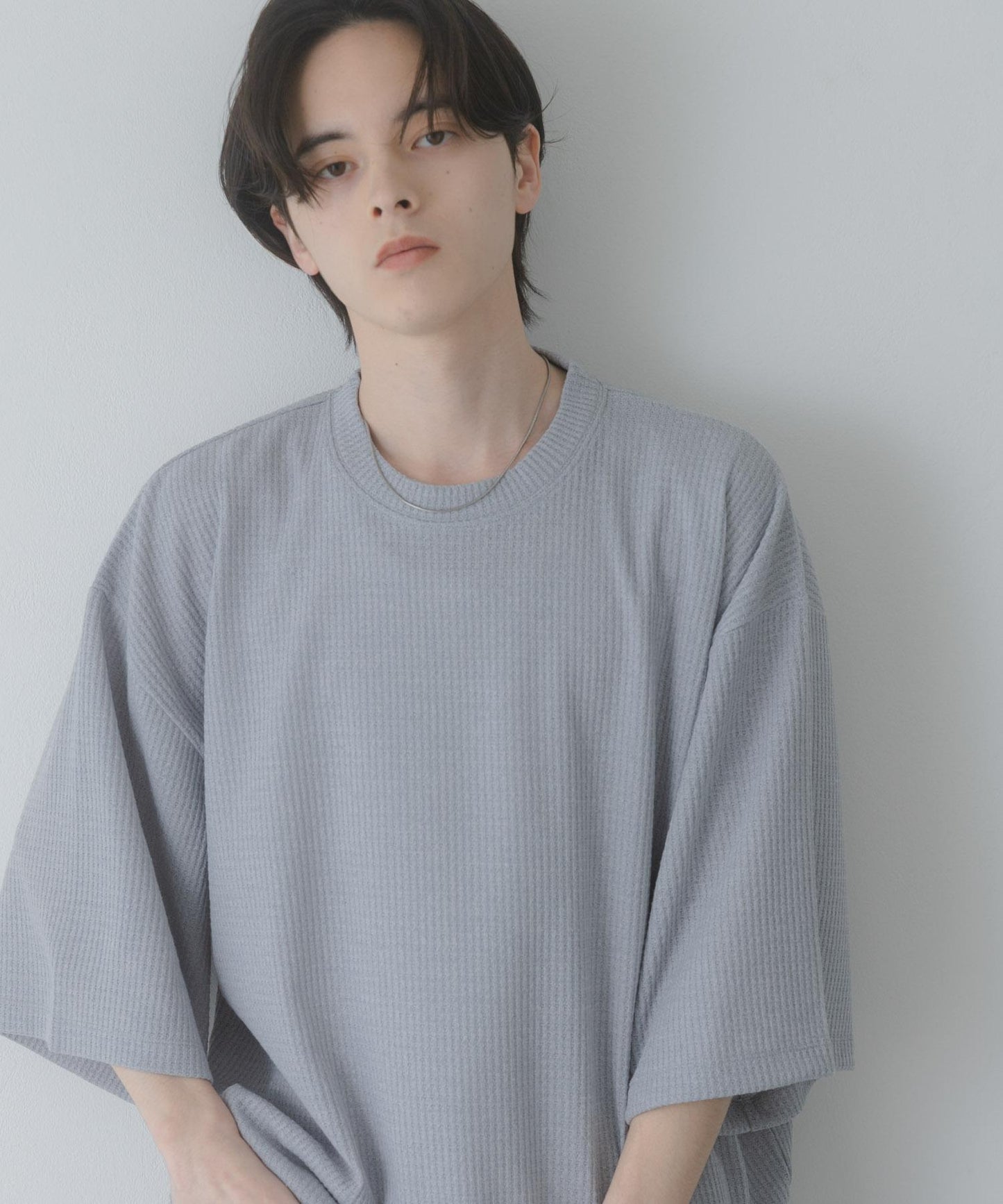 軟質寬鬆華夫格T恤