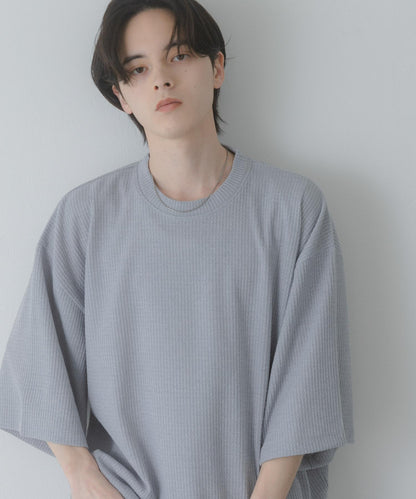 軟質寬鬆華夫格T恤