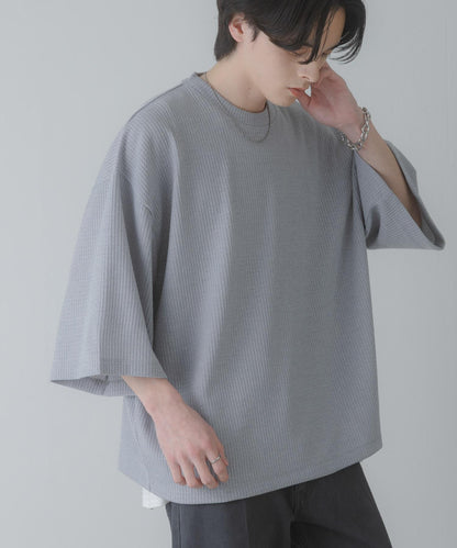 軟質寬鬆華夫格T恤