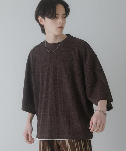 軟質寬鬆華夫格T恤