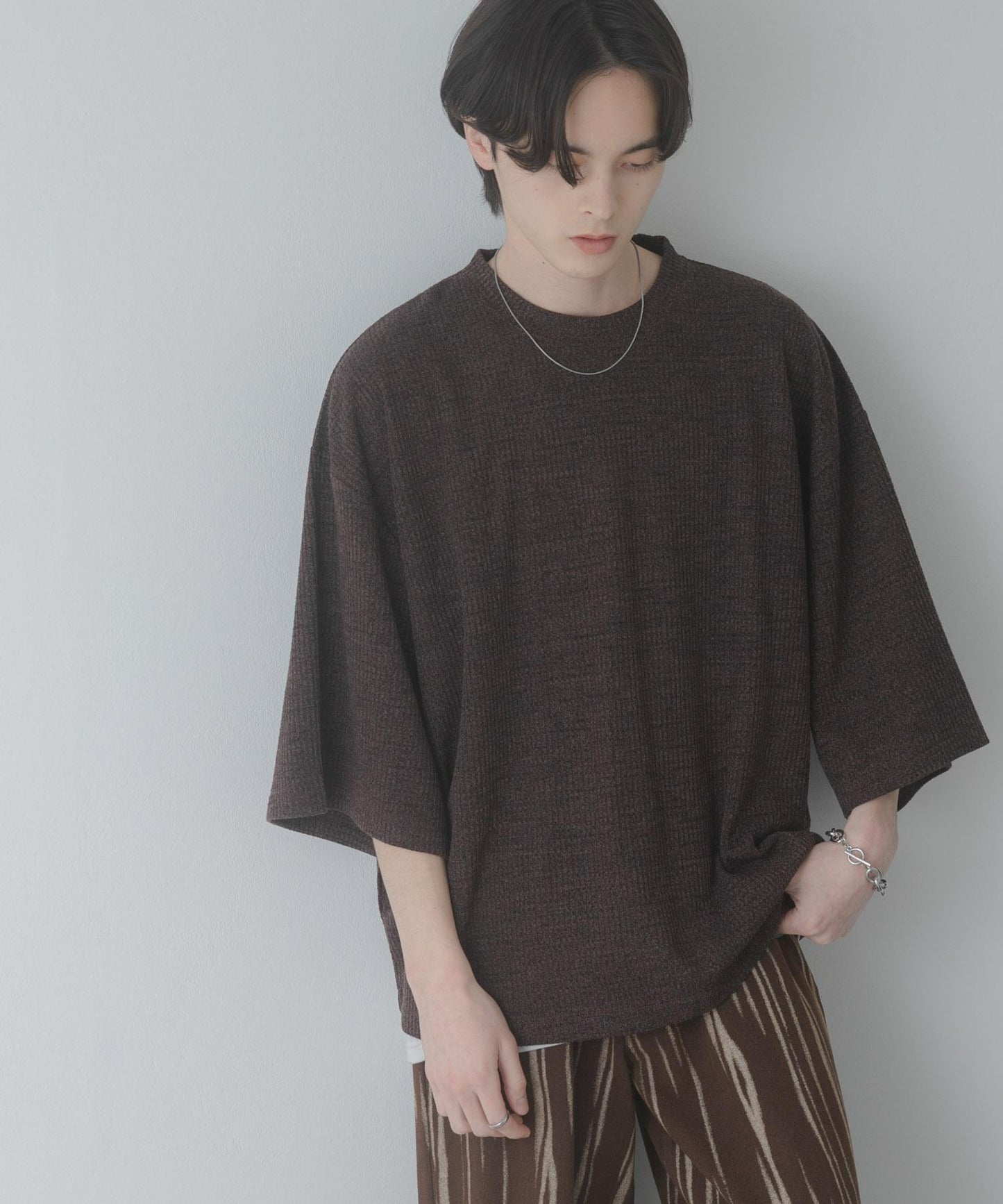 軟質寬鬆華夫格T恤