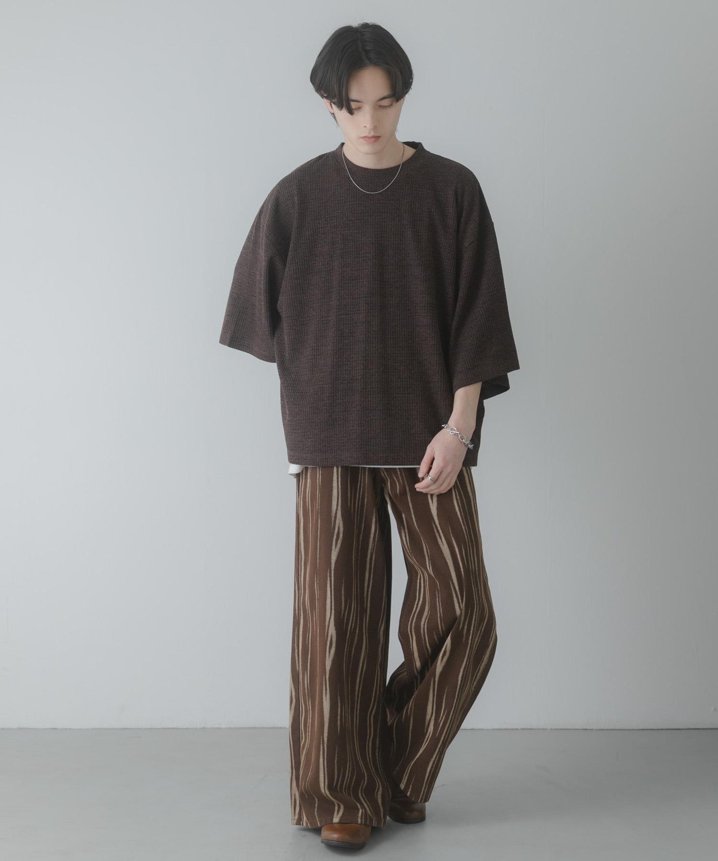 軟質寬鬆華夫格T恤