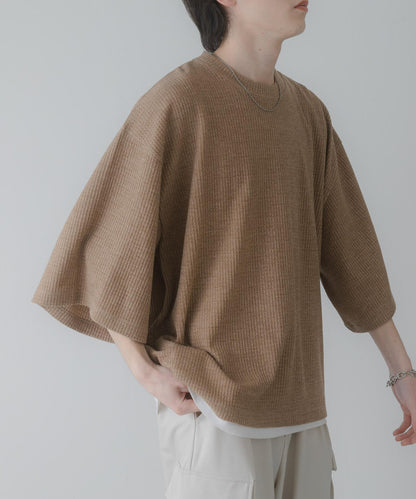 軟質寬鬆華夫格T恤