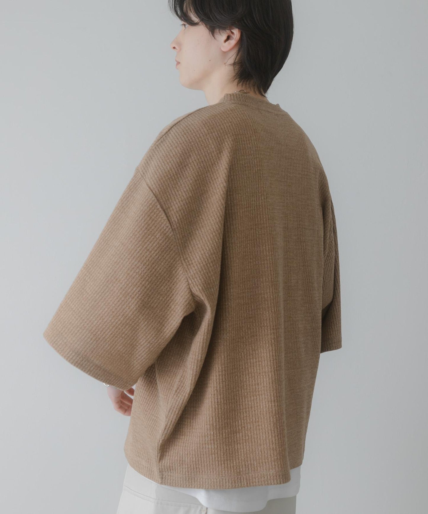 軟質寬鬆華夫格T恤