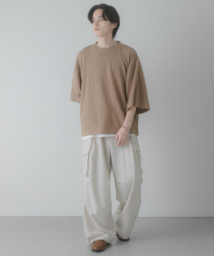 軟質寬鬆華夫格T恤