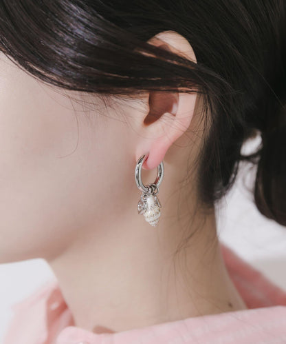 貝殼造型 多WAY設計 圈式耳夾