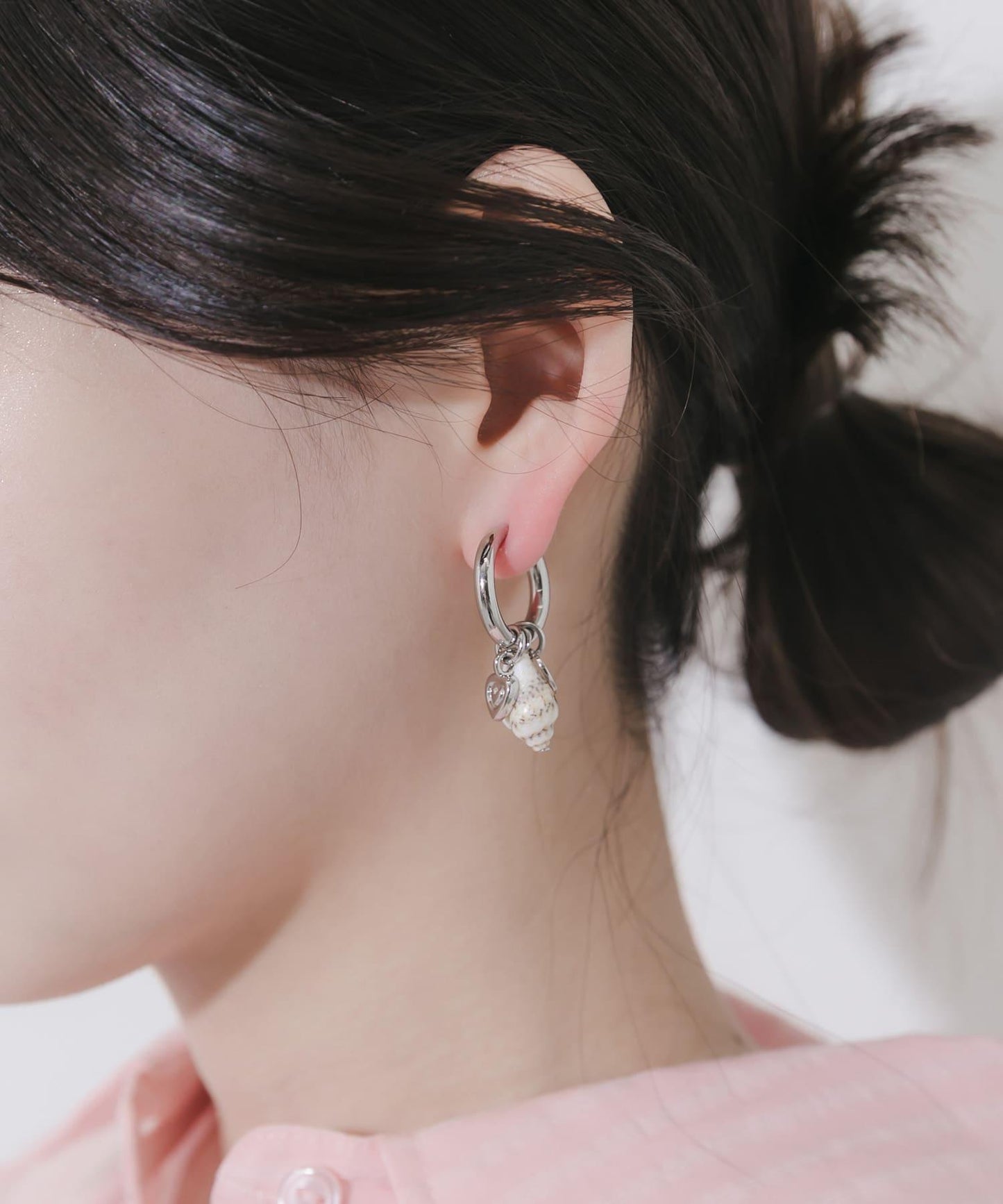 貝殼造型 多WAY設計 圈式耳夾