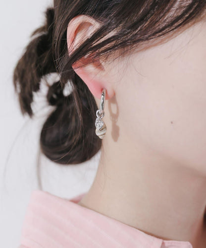 貝殼造型 多WAY設計 圈式耳夾