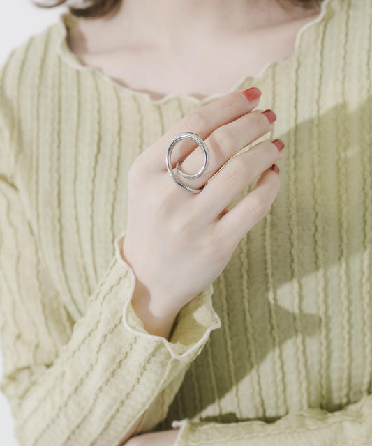 不鏽鋼圓弧戒指