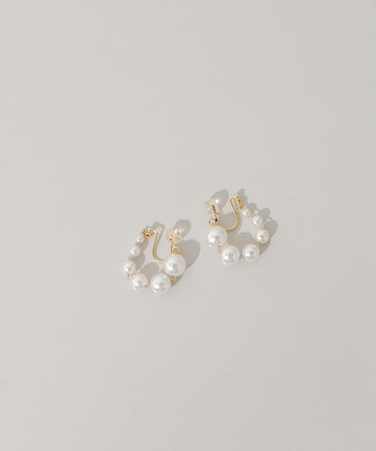 漸變珍珠 Omega夾式耳夾