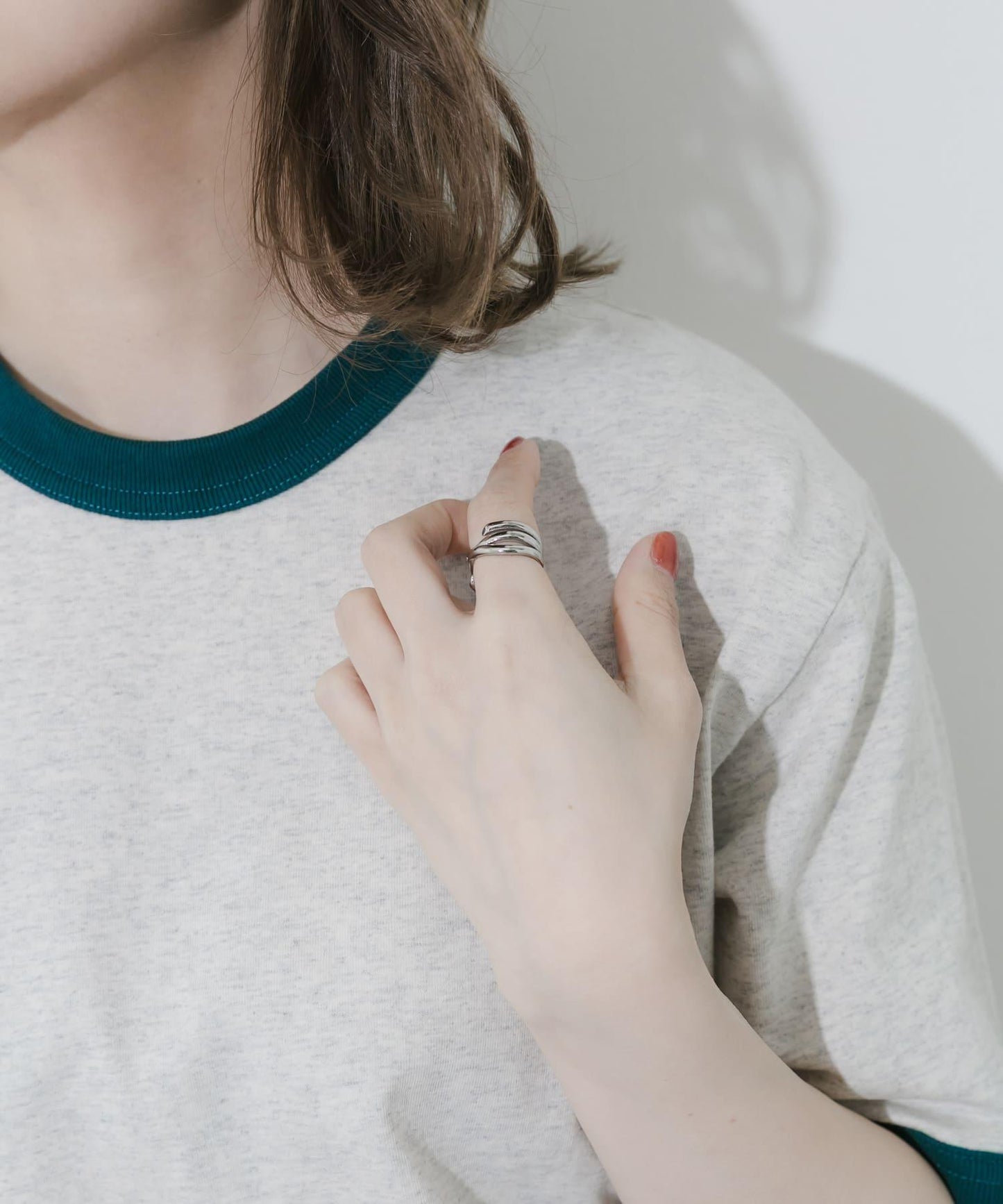 不鏽鋼十字線設計戒指