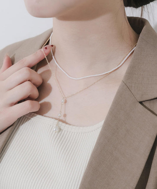 珍珠珠串雙套裝項鍊