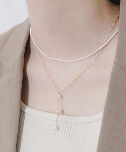 珍珠珠串雙套裝項鍊