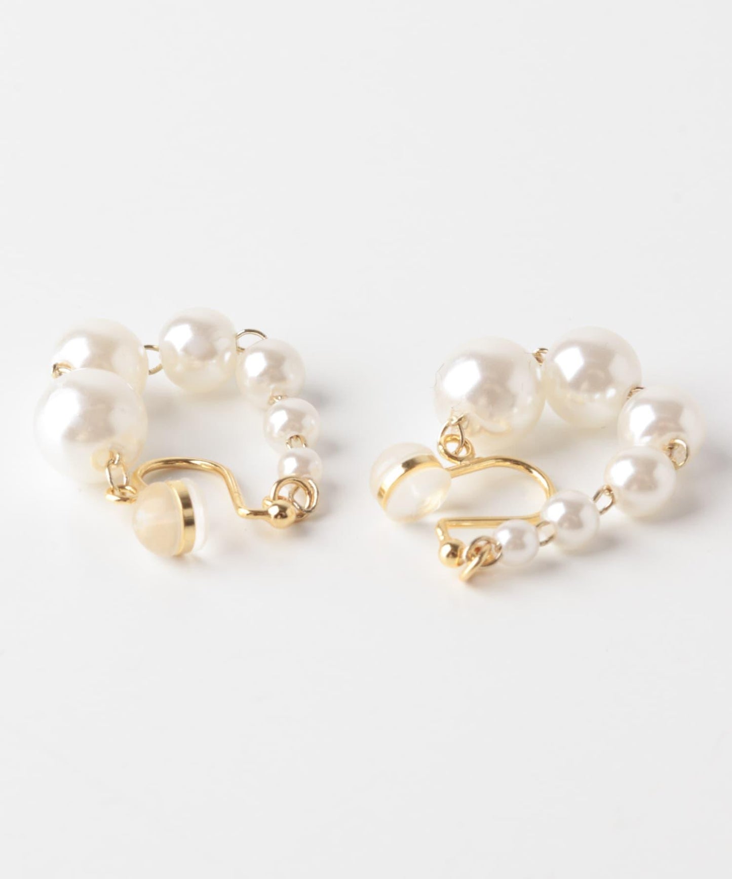 漸變珍珠 Omega夾式耳夾