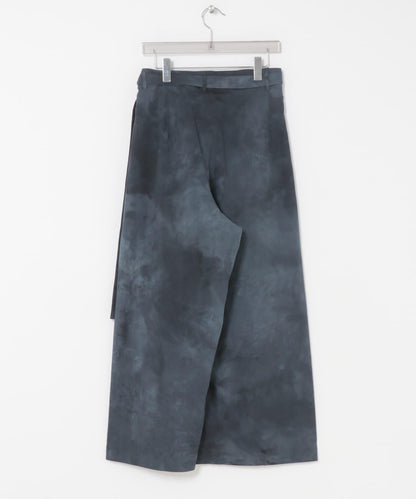 HAND-DYED WRAP PANTS