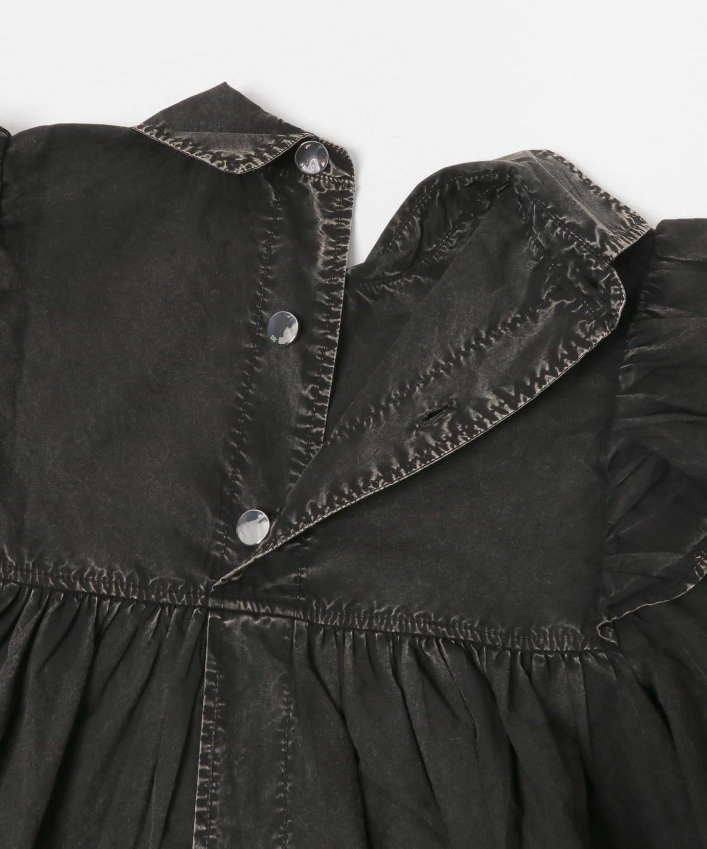 GANNI 成衣染色 荷葉邊設計 襯衫