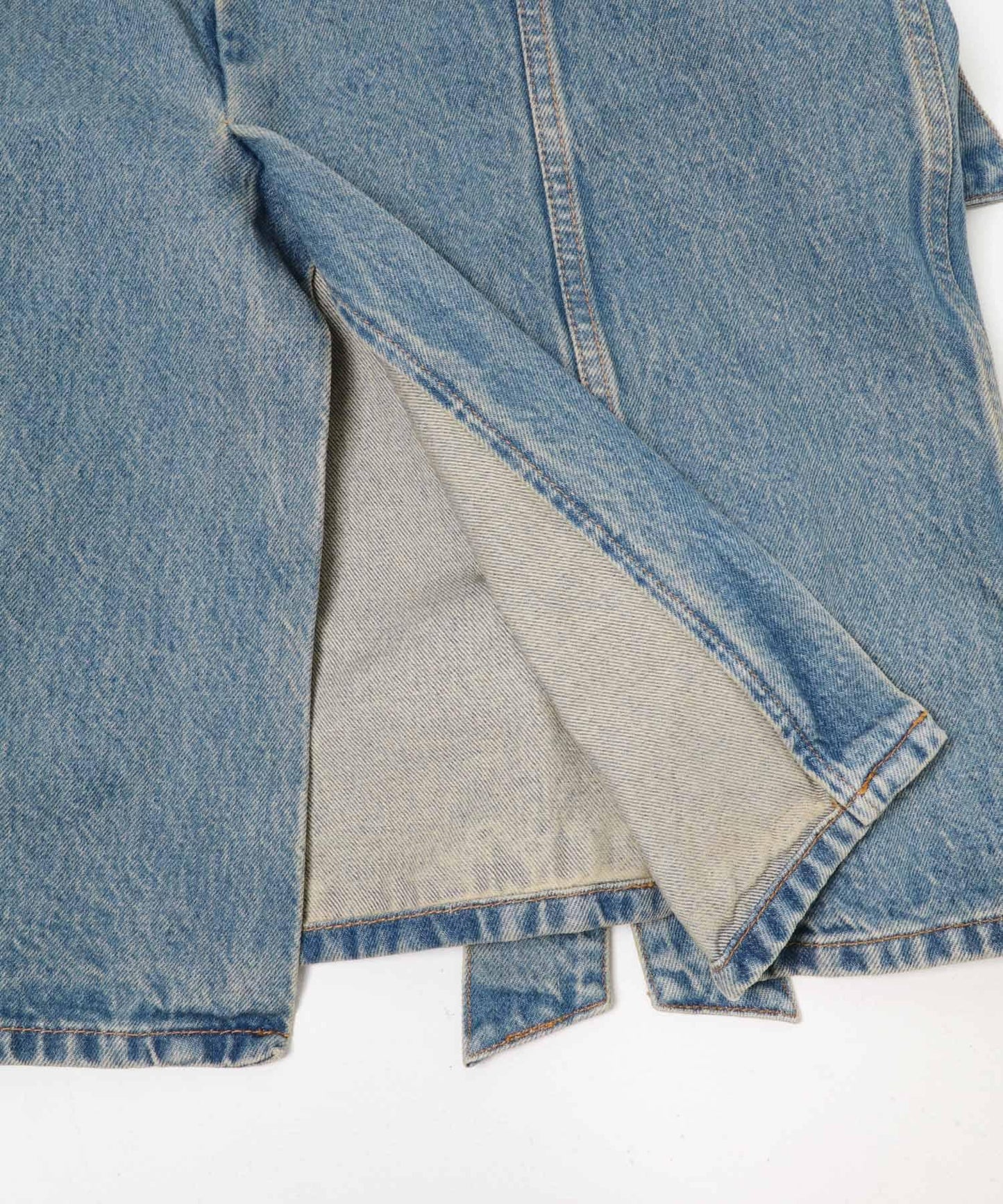 GANNI TINT RIGID DENIM BOW DRESS 硬挺牛仔蝴蝶結連衣裙