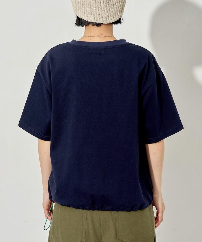 聯名款 抽繩設計 圓領 短袖T恤