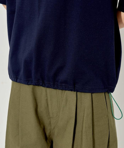 聯名款 抽繩設計 圓領 短袖T恤