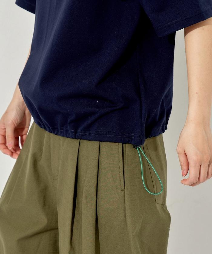 聯名款 抽繩設計 圓領 短袖T恤