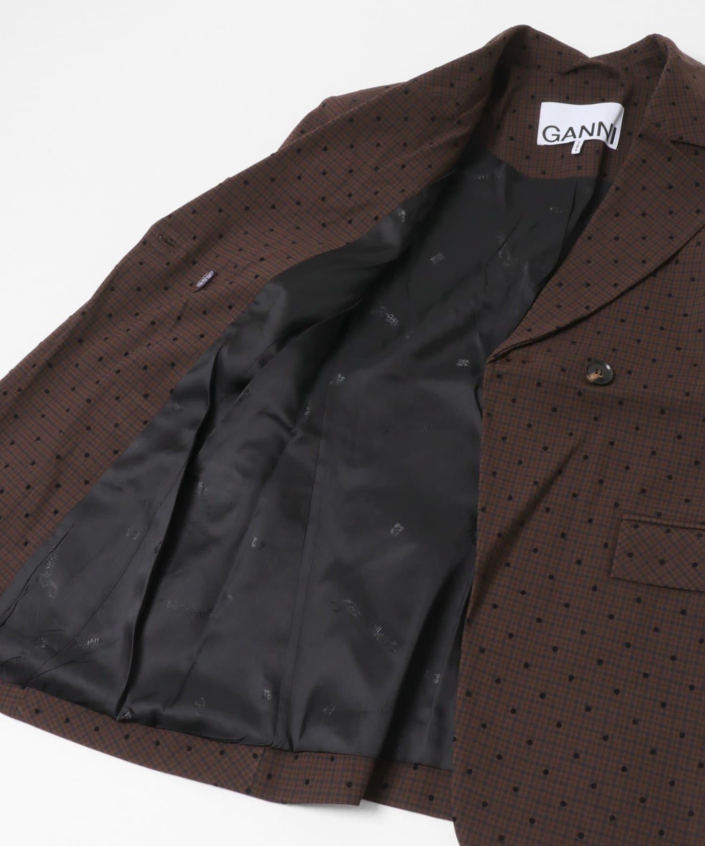 GANNI FLOCKCHECK SUITING BLAZER 西裝外套