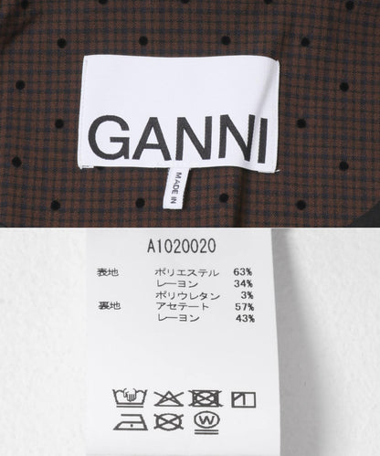 GANNI FLOCKCHECK SUITING BLAZER 西裝外套