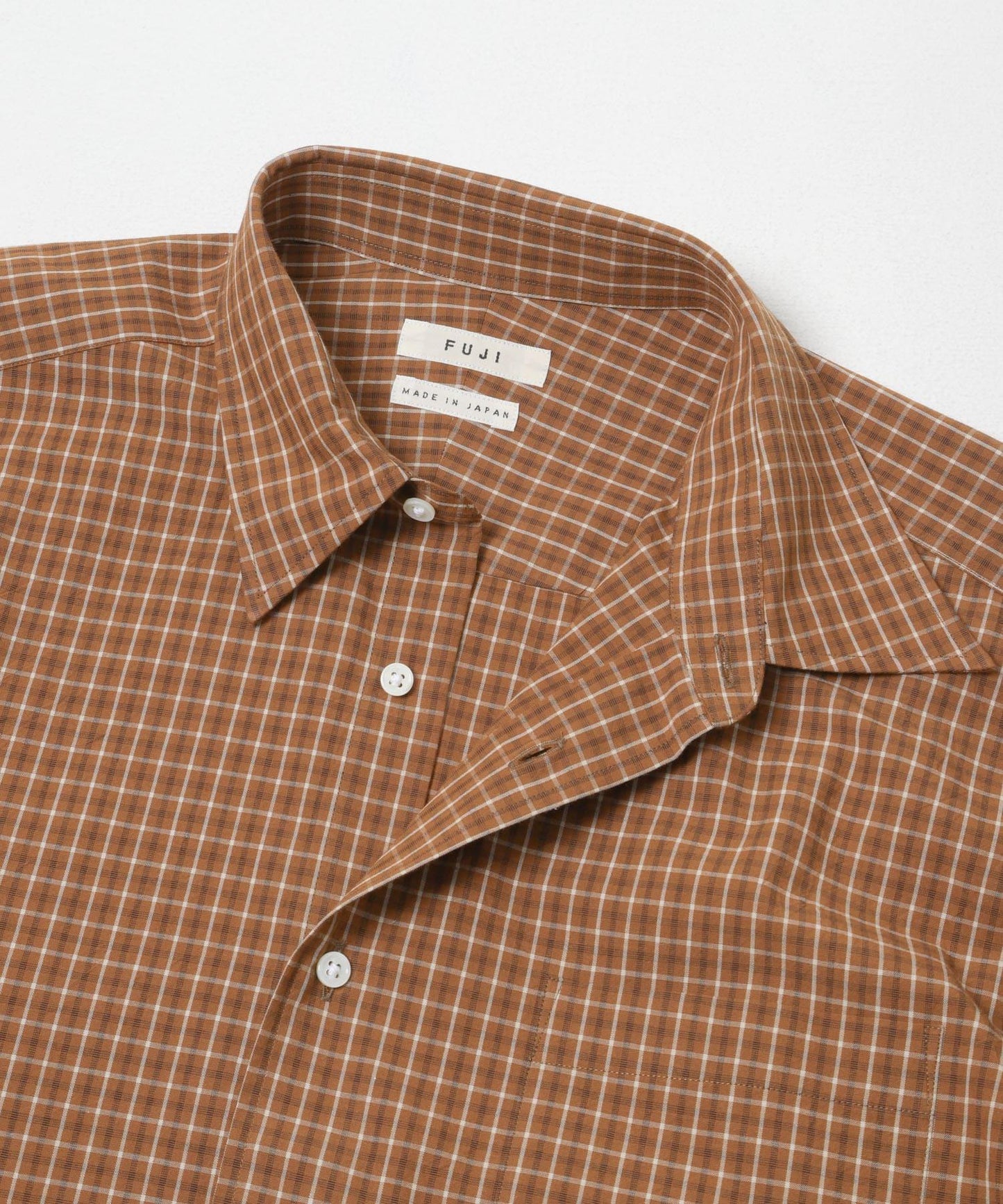 FUJI COTTON CHECK SHIRTS 格紋棉質襯衫