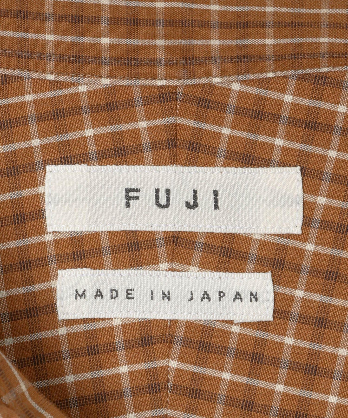 FUJI COTTON CHECK SHIRTS 格紋棉質襯衫
