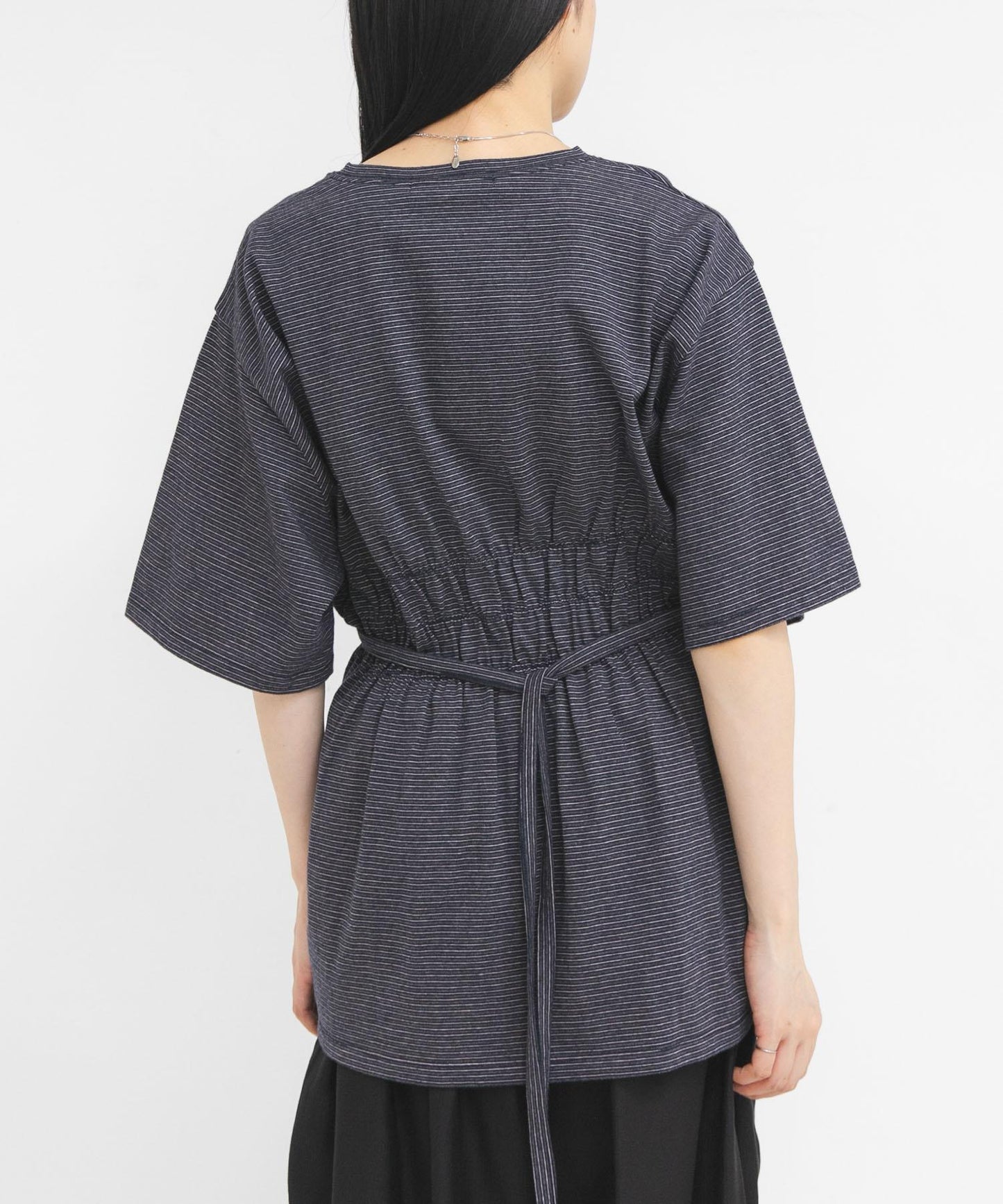 胸衣設計寬條紋 TEE 短袖T恤